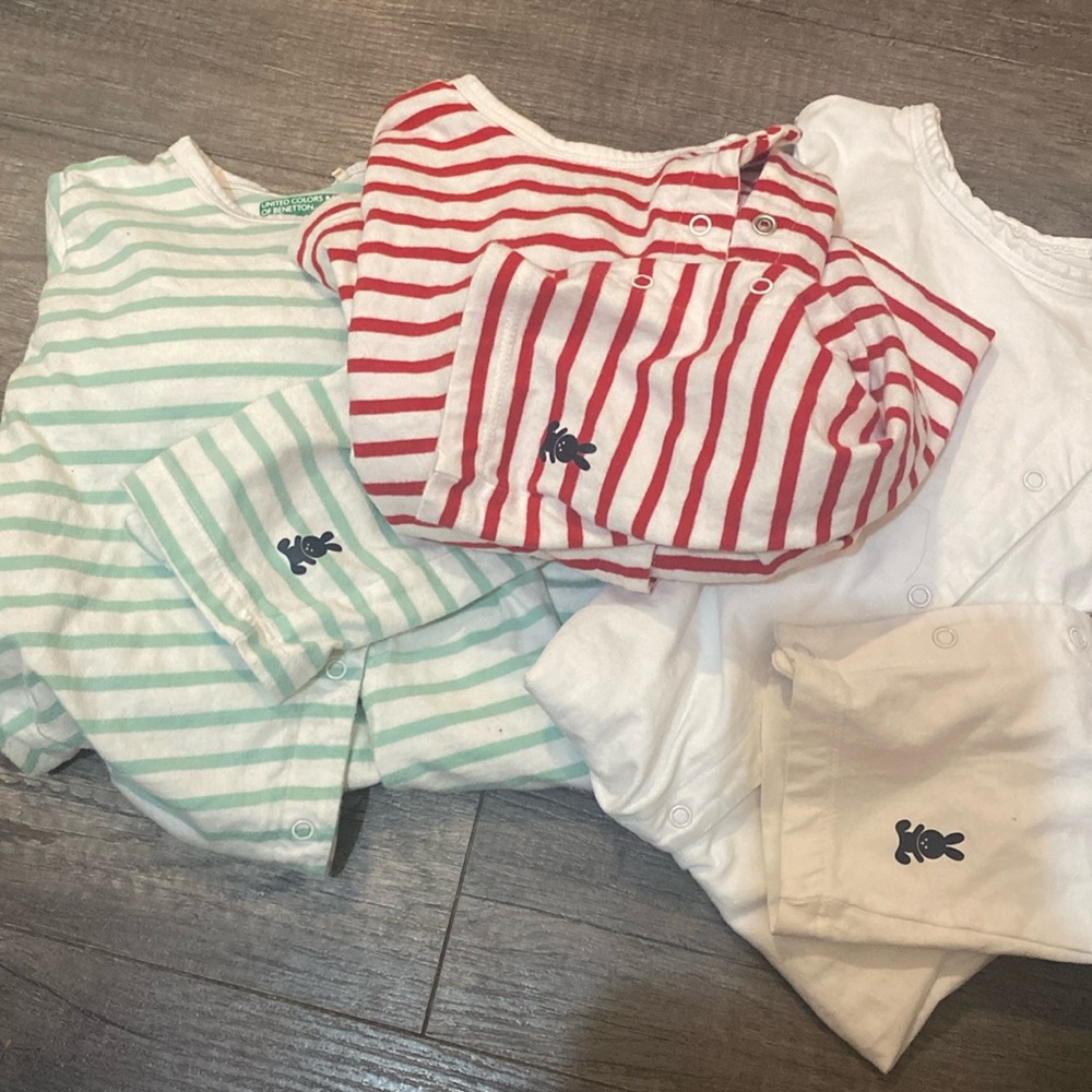 Benetton  - long sleeve romper/jumpsuit. Size 12-18 months